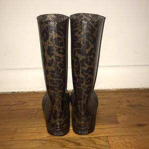 Stuart Weitzman Leopard Rain Boots